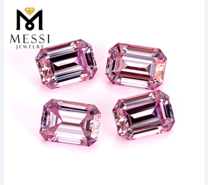 Messi <strong>Gems</strong> Wholesale Price Loose Gemstone Manufacture <strong>Machine</strong> <strong>Cut</strong> Color Play or Fire 0.5 Carat 1 Carat Round Pink Moissanite - Product Image 5