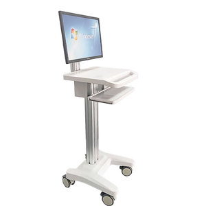 Chariot simple pour rondes médicales, chariot informatique mobile pour hôpital avec support fixe, chariot de diagnostic à distance - Product Image 1