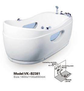 Bañera de hidromasaje cuadrada Ofuro con calefacción para baño - Product Image 2