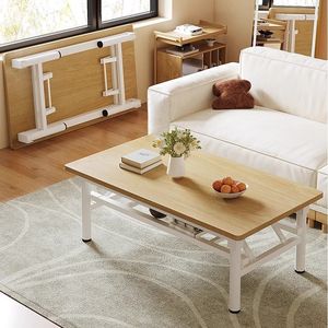 Wood Coffee Table With Storage Shelf For Living Room And Small Spaces - Product Image 2