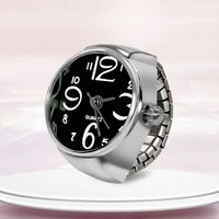 Nuevo Reloj de Anillo, Superventas, Creativo, con Esfera Circular, Carcasa de Aleación, para Parejas, Hombres y Mujeres