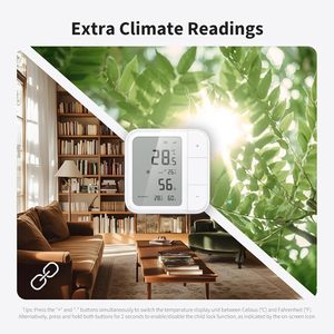 Sensor Climático Zigbee W100 con Medidor de Temperatura y Humedad, Monitor Multizona con Tecnología Matter Over Thread para Apple HomeKit - Product Image 2