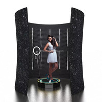 Machine de photomaton 360 degrés en métal pour selfies, idéale pour les fêtes, anniversaires et mariages, compatible avec support iPad