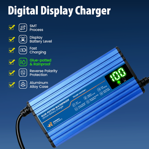 Chargeurs de batterie pour véhicules <span class=keywords><strong>électrique</strong></span>s 67,2 V 6 A avec écran LCD pour affichage numérique du processus de charge, pour vélos <span class=keywords><strong>électrique</strong></span>s et trottinettes, fabricant de chargeurs 60 V - Product Image 6