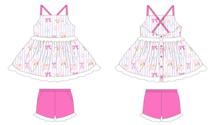 GT1595 RTS top adorable para bebé niña, top blanco con estampado del 4 de julio de EE. UU., ropa para niños pequeños - Product Image 3