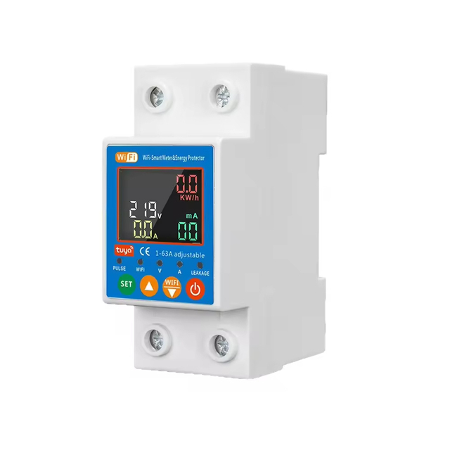 Adjustable WiFi Smart Single Phase Energy Protector PV Metering Leakage Protection Remote Control Over/Under Voltage Energy