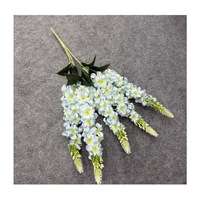 Fleurs artificielles en soie haute simulation, style français, jacinthe à 5 branches, gueppe, delphinium, accessoires de décoration pour mariage et festival
