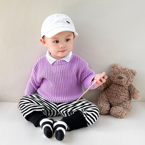Maglione per Neonati 0-6 Anni, Abbigliamento Invernale per Bambini e Bambine, Pullover Caldo e Spesso in Maglia, Top a Maniche Lunghe, Outfit Base in Maglia per Neonati - Product Image 3