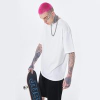 T-shirts blancs unis pour hommes, vente en gros, impression personnalisée, impression par transfert thermique DTF, création de votre marque