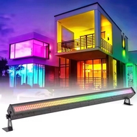 Barra de luz LED RGB blanca de 100W y 336 piezas para pared, con control de píxeles DMX de 114 canales, luz estroboscópica lineal para discotecas y clubes.