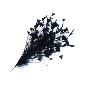 Plumes de dinde de 30 cm, fournitures de chapellerie, fleurs en plumes rayées, couleur teinte, montage pour chapeaux et épingles à <span class=keywords><strong>cheveux</strong></span> - Product Image 3