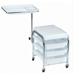 S moderno pedicura taburete silla rodante bandeja de almacenamiento carro moda cuero salón muebles peluquería manicura estación sala de estar - Product Image 2