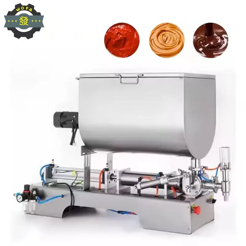 Horizontale pneumatische Pasten-Soße-Ketchup-Abfüllmaschine/Chili-Soße-Rührung-Abfüllmaschine