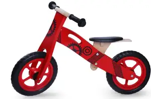 Toptan çocuk bisikleti özel logo okul öncesi çocuklar ahşap denge bisikletleri