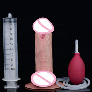Прямая поставка фаллоимитатор для пениса реалистичный анальный страпон Лесбийский эякуляционный фаллоимитатор для женщин силиконовый пенис фаллоимитатор с присоской - Product Image 5