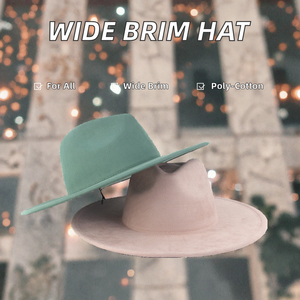 Chapeau Fedora à large bord de 9,5 cm pour femmes et hommes, style décontracté, en feutre de laine, pour l'hiver et le printemps, casquette Panama Jazz - Product Image 3