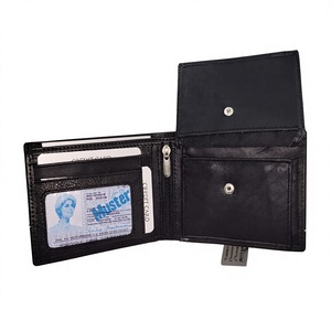 Customized BS INTERNATIONAL Men's 100% Waterproof Genuine Leather Wallet 5 Inch Short Embroidery <b>Letter</b> Decoration Open Fashion - Product Image 3