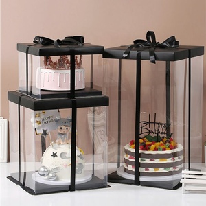 KinSun Hộp Bánh Lớn Cao Trong Suốt Cho Đám Cưới Hộp Bánh Được Chỉ Định Bán Sỉ Hộp Bánh Trong Suốt Chất Lượng Cao - Product Image 2