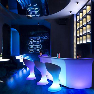 ชุดโต๊ะบาร์ขนาดใหญ่ไฟ LED ทันสมัยสำหรับกลางแจ้งใช้งานได้กับโต๊ะบาร์เฟอร์นิเจอร์พลาสติกพร้อมชุดประกอบฟรี - Product Image 4