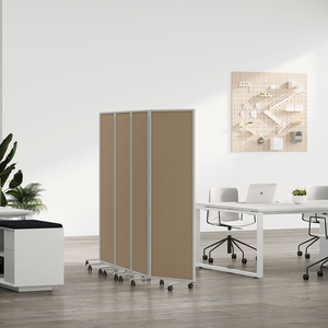Partición móvil de aluminio para oficina con ruedas de partición móviles para división de espacio de trabajo flexible - Product Image 1