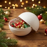 Boîte d'emballage de jouets en pulpe de canne à sucre biodégradable et écologique, logo personnalisé, boîte mystère pour enfants, boîte cadeau ronde
