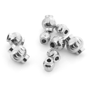 Perles en acier inoxydable plaquées or 4 mm pour la fabrication de bijoux DIY, perles lâches avec trous traversants - Product Image 5