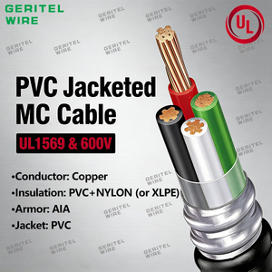 Cables Eléctricos UL1569 <span class=keywords><strong>de</strong></span> Cobre Puro XLPE XHHW/XHHW-2 para Entierro Directo, 600V, <span class=keywords><strong>Cable</strong></span> MC para Proyectos <span class=keywords><strong>de</strong></span> Construcción - Product Image 3