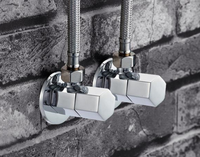 Robinet de douche triangulaire moderne en acier inoxydable de qualité supérieure, installation facile, pour salle de bain et hôtel