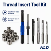 NLD Flanged Fully Threaded SS304 Slotted M22*2.5-1.0D Self-tapping Threaded Inserts Wire Thread Insert