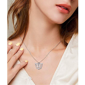 灰のためのステンレス鋼火葬ジュエリー女性男性蝶記念壷ネックレス記念品 - Product Image 5