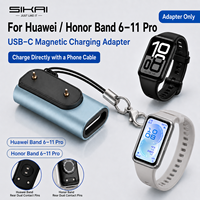 Adaptateur de charge magnétique USB-C SIKAI pour Huawei Honor Band 6/7/8/9/10/11 Pro, chargeur de montre portable Type-C, convertisseur pour les voyages