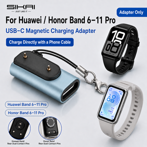 Adaptateur de charge magnétique USB-C SIKAI pour <span class=keywords><strong>Huawei</strong></span> <span class=keywords><strong>Honor</strong></span> Band 6/7/8/9/<span class=keywords><strong>10</strong></span>/11 Pro, <span class=keywords><strong>chargeur</strong></span> de montre portable Type-C, convertisseur pour les voyages - Product Image 4