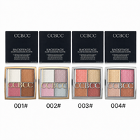 Palette de maquillage visage multi-usage 4 teintes 10g, illuminateur scintillant, blush, contour, fard à paupières, tout-en-un