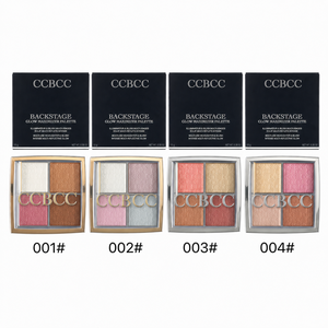 Paleta de maquillaje facial multiusos con 4 tonos brillantes, 10g, iluminador, rubor, contorno, sombra de ojos, todo en uno, paleta de polvos faciales - Product Image 5