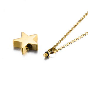 Star Shape Urn Jóias Colar Aço Inoxidável Colar Cremação Jóias para Cinzas Lembrança Memorial Presentes para Mulheres Homens - Product Image 3