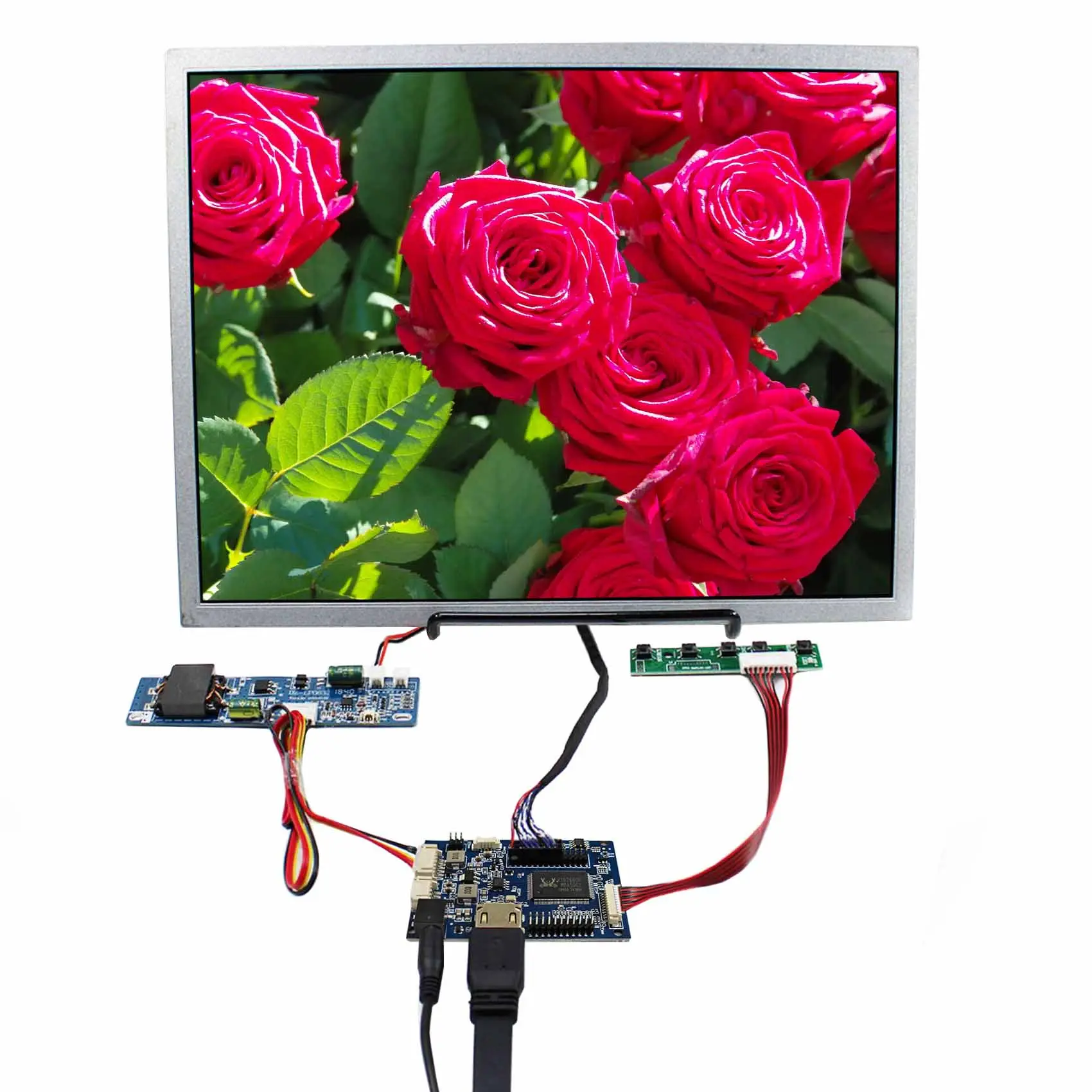 Evrensel Android 30 Pin Lvds Lcd Tv denetleyici kurulu sürücü panosu çalışma için 15.0 "1024X768 açık yüksek çözünürlüklü Lcd ekran