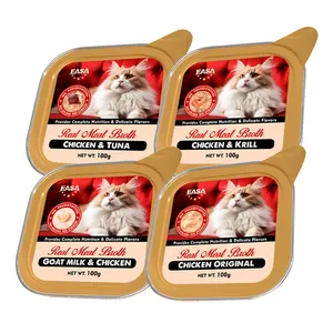 EASA PETTIME konservierte Haustierfleischbrühe 100 g Snack Geschmack für alle Lebensstufen Haustier Katze Hund konservierte Katzenbrühe nasses Hauptlebensmittel