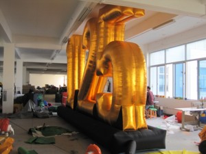 Inflatable Golden Balloon 1.25 Shape for Advertising Events Waterproof & Sun Resistant Electric Air <b>Pump</b> - Product Image 4