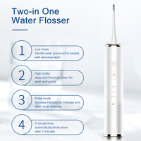 Fil dentaire à eau avec brosse à dents électrique Un interrupteur entre brosse à dents et fil à eau Portable pour la maison de voyage