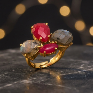 Anillo Clásico de Diamantes en Latón Chapado en Oro con Engaste de Garras y Combinación de Colores Impresionante para Compromiso y Boda - Product Image 6