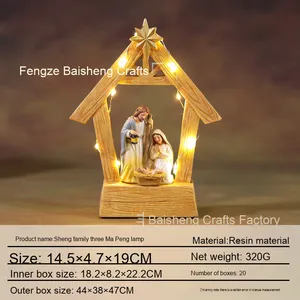 Jesus Nativity Resin Crafts Light-Up Baby <b>Figure</b> for Decoration Other Christian Nativity <b>Figure</b> Other Other - Product Image 6