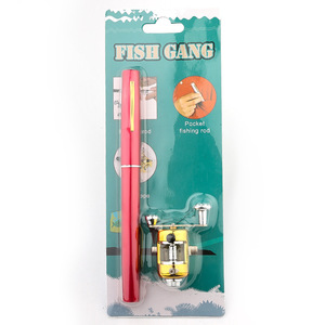 Canne à pêche de poche Fish Gang, mini canne télescopique pour la pêche en mer, la pêche sur glace, l'eau douce, canne portable - Product Image 1