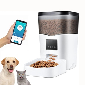 PET365 3L WIFI & Tuya Minuterie intelligente Matériau de qualité alimentaire Bol unique Mangeoire automatique pour animaux de compagnie pour chat chiens Noir Blanc Bol transparent - Product Image 1