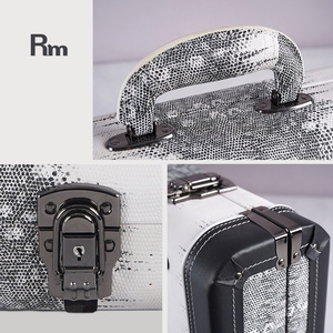 Étui de guitare électrique personnalisable Rm WC45-E2 avec logo, en cuir, <span class=keywords><strong>contreplaqué</strong></span> et doublure en velours anti-choc pour guitare, basse, ukulélé, solo, maison - Product Image 5