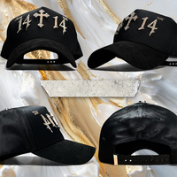 Gorra de Béisbol con Diamantes de Imitación G5 Envío Rápido Moda Unisex Logotipo Bordado 3D 14 Gorra de 5 Paneles Visera de Gamuza Enlace Satinado para Exteriores