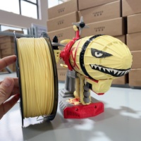 Filamento PETG Mate Amarillo Pálido para Impresora 3D, Extrusión Estable Sin Obstrucciones, para Modelos de Anime y Proyectos de Aficionados