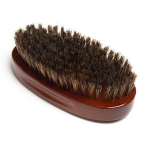 Brosse à barbe personnalisée avec logo, 100 % poils de sanglier purs, pour homme, soin de la moustache, peigne à barbe en bois de noyer, démêle la barbe - Product Image 1