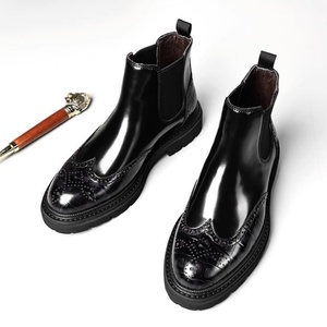 Botas de Cuero para Hombre con Piel de Vacuno de Alta Calidad, Estilo Italiano, Transpirables e Impermeables, Botas de Trabajo de Talla Grande - Product Image 2