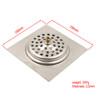 GUIDA 726156 Salle De Bains Carré Chrome Douche SS En Acier Inoxydable Caché Pop up Étage Grille de Vidange Égouttoir Passoire