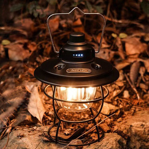 Retro Camping <b>Lantern</b> Led Rechargeable Waterproof Warm White Light For <b>Outdoor</b> Tent Hanging Use - Product Image 4